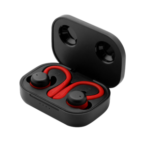 Auriculares Deportivos Spartan Bluetooth 5.3 Manos Libres Accesorios Intercambiables Detalles en Rojo NUEVO