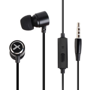 Auriculares Phoenix de Boton con Microfono Manos libres Colgar y Descolgar en Cable Conector Jack 3.5 Color Negro  NUEVOS